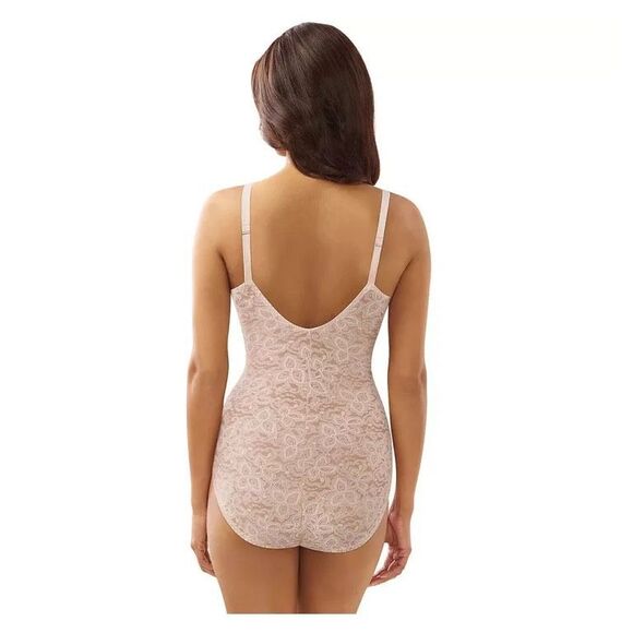 Maidenform NWT Lace Body Briefer Rose 34DD - Picture 2 of 3